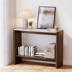 SUNBURY Modern Console Table with Faux Marble Top, 43 Inches Entryway Console Table with Open Shelf, Sofa Table Behind Couch for Hallwa, Living Room, Entrance
