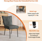 ZckyCine Dining Chairs Set of 4, Upholstered Velvet Kitchen Chairs with Thick Padded Seat and Sturdy Metal Legs, Modern Farmhouse Accent Chairs for Dining Room, Living Room（Just 4 Chairs）