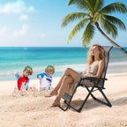 Rattan Chaise Lounge Chair with Widened Armrest Heavy Duty Wicker Adjustable Foldable Outdoor Patio Beach Camping Recliner Chair for Poolside Garden Backyard Lawn