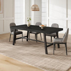 Garvee Industrial Dining Table for 6-8, 70.87" Heavy Duty Rectangular Kitchen Table with 2"×2" Metal Legs & Wood Top, Large Dining Table for Home Office, Dining Room, Black
