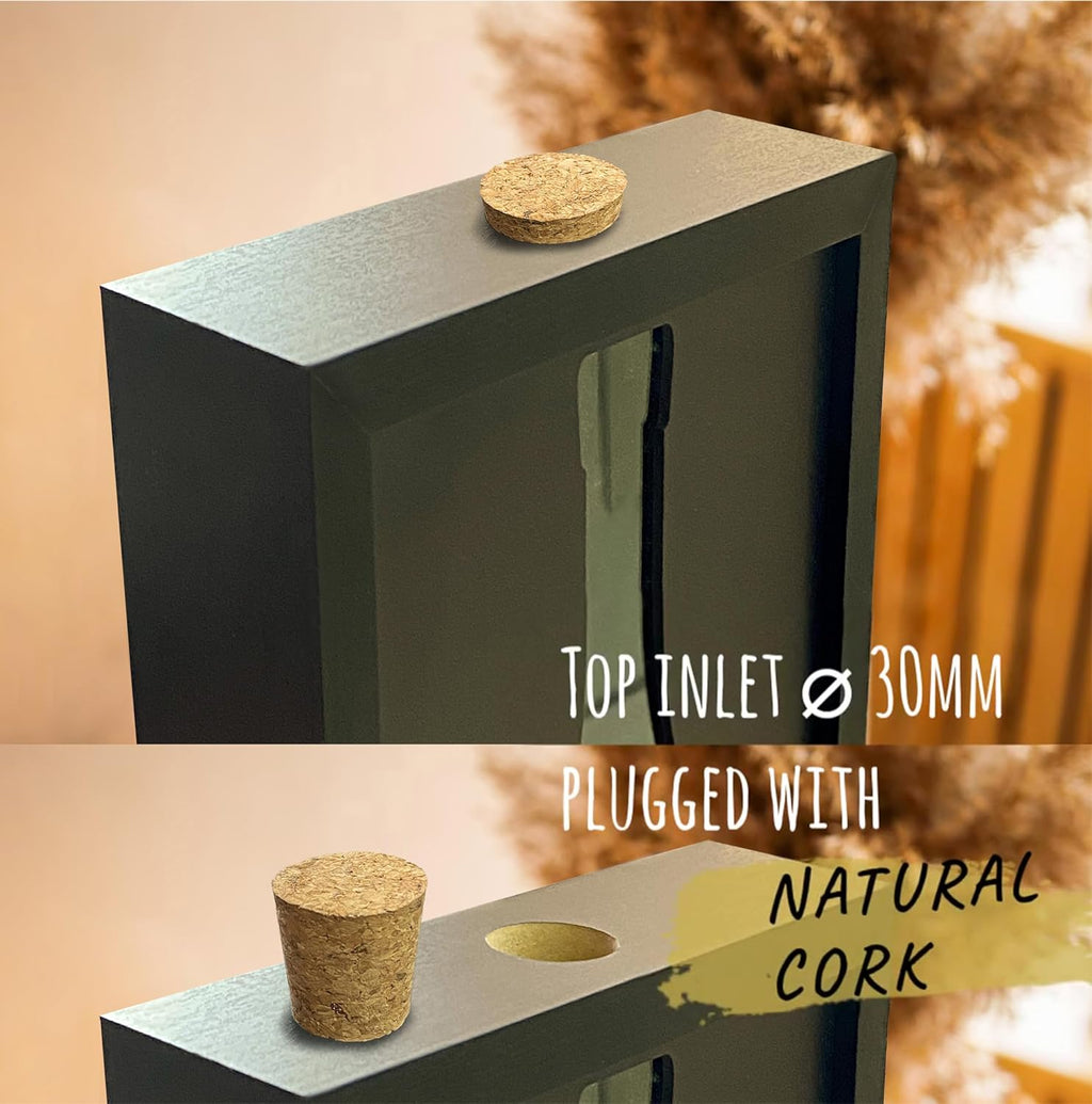flinelife Wooden Wine Cork Holder, 13x8, Wine Cork Collector Shadow Box - Perfect for Wine Lover Gift