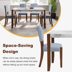Merax Modern 5 Piece Dining Table Set for 4,Faux Marble Style Kitchen Table Set with One Rectangle Table and 4 Dining Chairs for Dining Room Table Set for Small Place