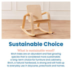 ECR4Kids Bentwood Rocking Chair with Armrests, Montessori Furniture, Natural