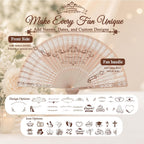 Personalized Wedding Fans for Wedding Guests Bulk, Custom Wooden Folding Handheld Fans with Tassels & Organza Bags, Wedding Favors, Party Gifts, Folding Fans, Gift for Guests (30PCS)