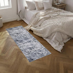 2'x6' Runner Rug Washable Rug: Modern Abstract Soft Thin Runner Rug Grey