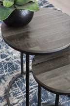 Signature Design by Ashley Briarsboro Urban Industrial Nesting Accent Table Set, 2 Count, Black & Gray