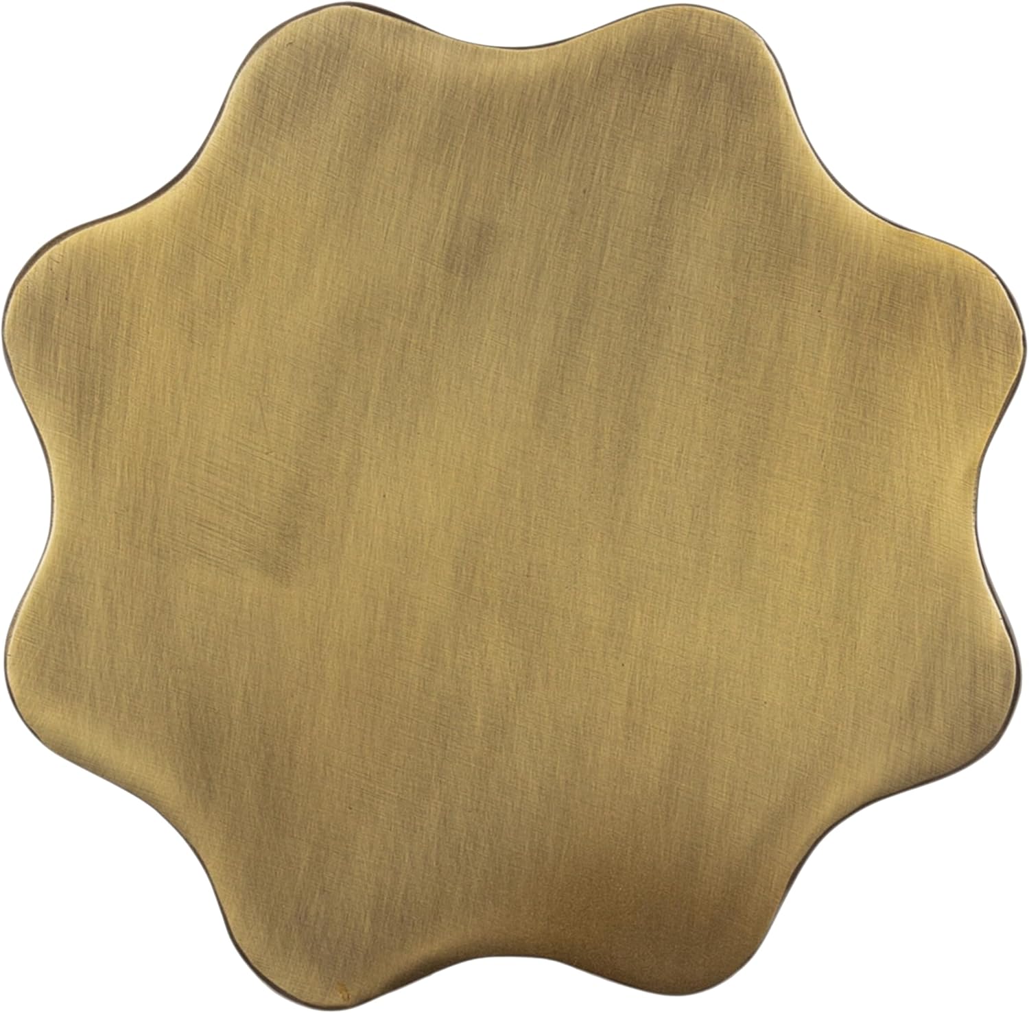 Kate and Laurel Pandey Modern Metal Wavy Drink Table, 9 x 9 x 22, Antique Brass, Curvy Mini Table for Use as a Pedestal Plant Stand Indoors or as a Small Nightstand Option