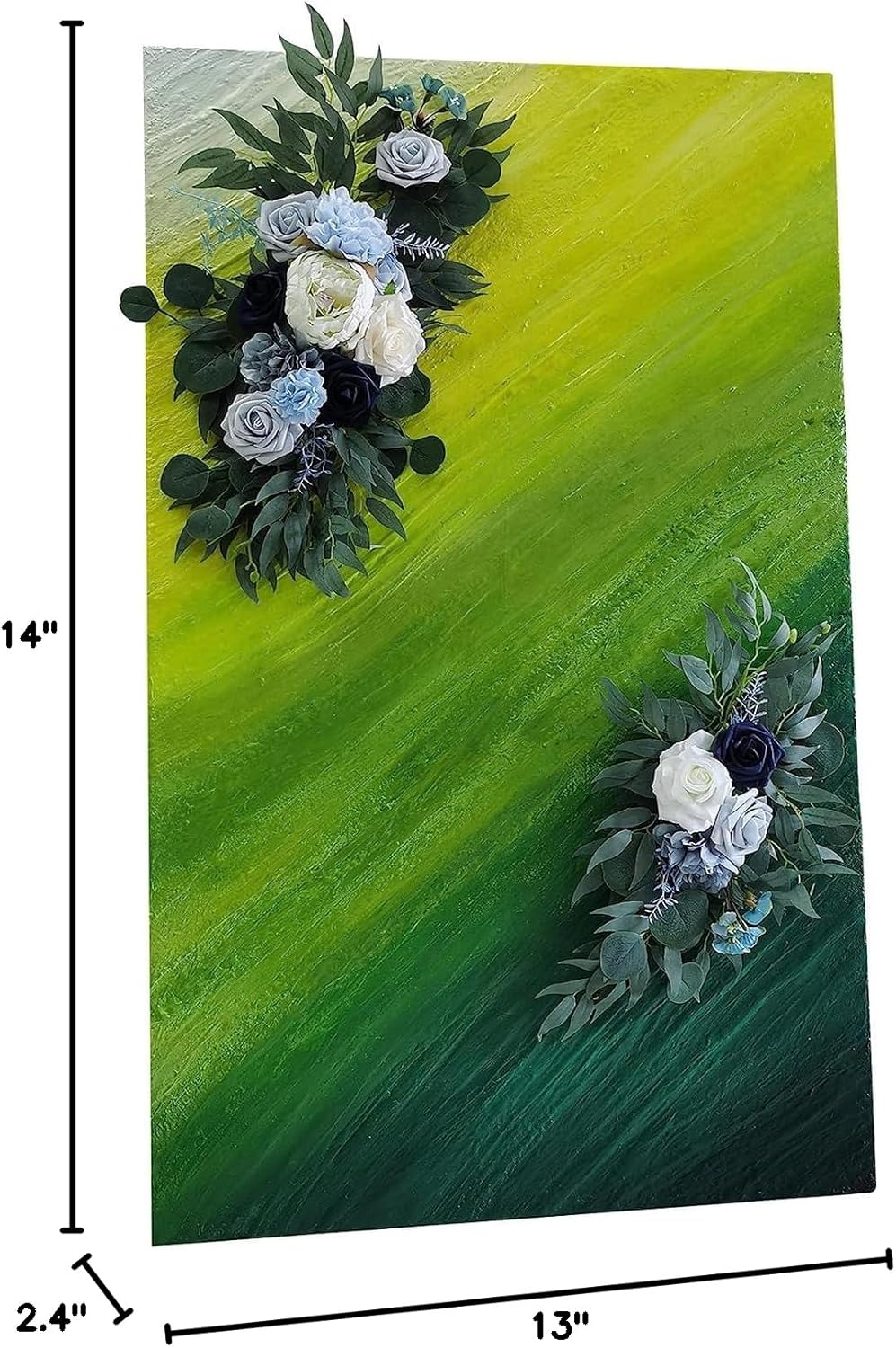 AitnWoy Artificial Wedding Arch Flowers Kit 2 PCS Dust Rose Flowers Silk Peony Floral Swag Welcome Sign for Wedding Ceremony Party Home Garland Decor