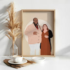 NudoHome Personalized Custom Faceless Portrait – Hand-Drawn Illustration from Your Photo | Gift for Mother’s Day, Father’s Day, Christmas, Birthdays, and Special Occasions, gift