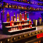GarveeTech 3-Step 40 in Liquor Bottle Display Shelf, Commercial Bar Display Shelf with Remote & App Control, 4 Modes, Bottle Stand Multi-Color Lighting Modes for Home Mini Bar Display, Home Storage