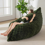 MAXYOYO Giant Bean Bag Chair with Pillow, 3 in 1 Convertible Bean Bag Chair | Removable Floor Cushion Stuffed Floor Lounger for Adults with Washable Cover, Lazy Chair for Living Room, Bubble Green, Full