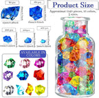 Nuanchu 1140 Pcs Fake Gems Mixed Sizes Fake Ice Cubes Acrylic Crushed Rocks Jewels Plastic Diamonds Crafting Vase Filler for Wedding Birthday Adventure Party Decorations Table Scatters (Multicolor)
