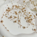 TeaSu 12pcs Pearl String, for Wedding Centerpiece, Vase Filler and Decor for Floating Candles (Champagne Gold)