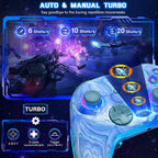 Wireless Pro Controller for Switch/OLED/Lite - 1200mAh Rechargeable Switch Turbo Controller with 10 RGB Led Light, Programmable, Wake Up - Wireless iOS Android Remote Gamepad, Wired PC Game Joystick