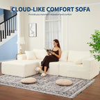 108" Modular Sectional Sofa Couches for Living Room Cloud Memory Boneless Couch No Assembly Required