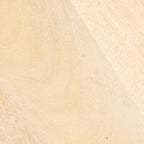 Creative Co-Op Round Mango Wood Accent Table with Stacked End Grain Base, Whitewashed Finish