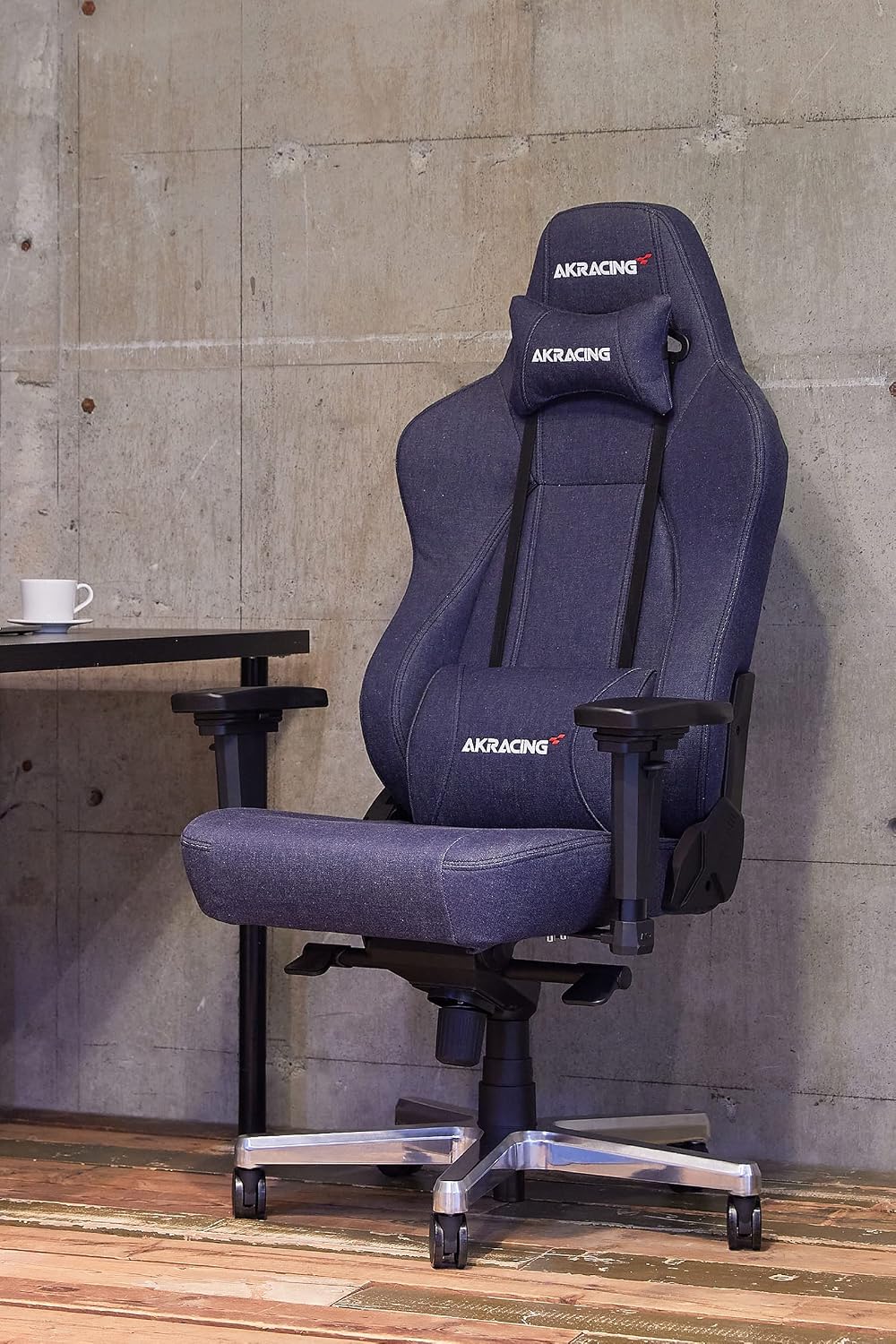 AKRacing Office Chair, Gaming Chair, Premium Denim, Made in Japan, 180° Reclining, Home, Remote