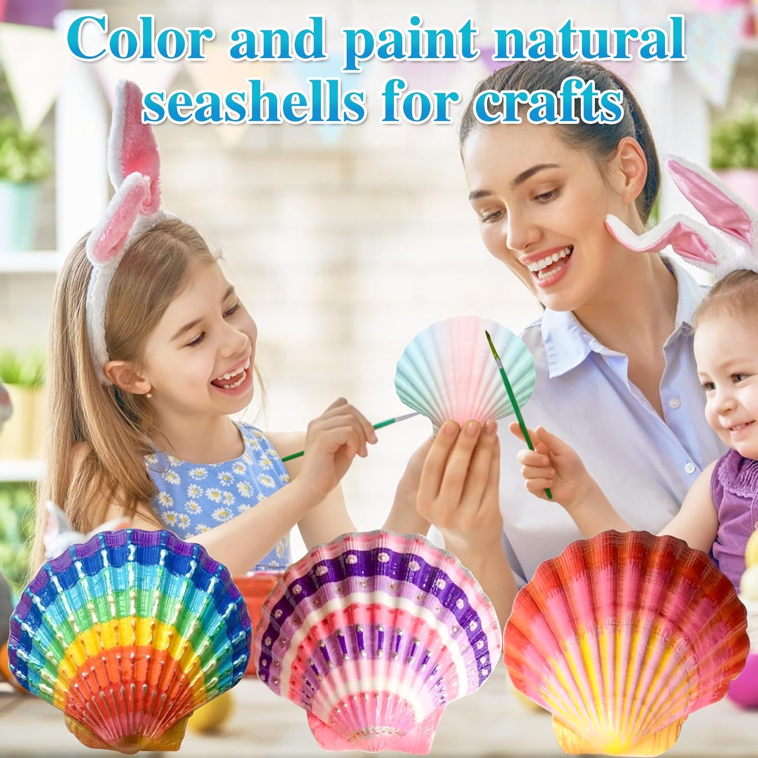30PCS Natural Scallop Shells, 3 Size White Sea Shells for Crafts, 1.5"/2.3"/3" Real Seashells from Beach for DIY Painting Home Décor Wedding Ocean Beach Theme Party, Fish Tank and Vase Filler