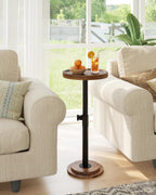 CHOEZON End Table and Height Adjustable Drink Table Bundle, for Small Space, Sofa, Living Room, Bedroom, TBZ55BF-TBZ31BF