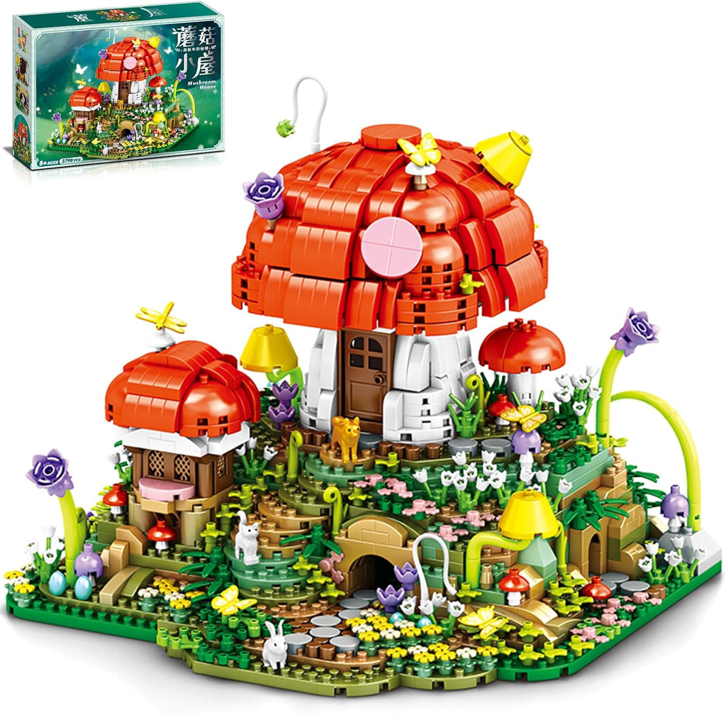 Mushroom House Mini Building Blocks Sets - 2798PCS Unique Creative Ideals Ganoderma Hotel Treehouse Micro Mini Blocks Bricks Kit Toys for Adult, Collectible Architecture Deco, Birthday Gift for Kid