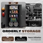 Incbruce 72” Metal Storage Cabinet, Garage Cabinets and Storage System with Doors and Shelves, Tall Lockable Tool Cabinet for Garage, Office, Home (Black)
