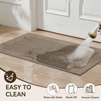 Door Mat 31"x47", Thin Dirt Trapper Entryway Door Mats Non Slip Washable Doormat, Low-Profile Welcome Mat for Inside Front Backdoor and Entrance