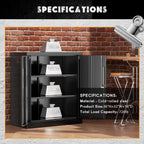 Greenvelly Metal Cabinet, 36" Locking Storage File Cabinet with Doors and Shelves for Office,Home,Gym,School,Kitchen(Black)