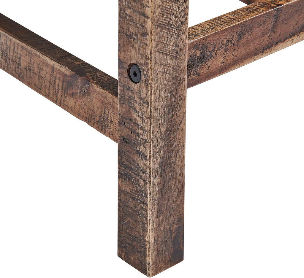 Durango 20-Inch Saddle Seat Stool – Backless Solid Wood Kitchen Stool for Dining Table, Counter, or Entryway – Rustic Farmhouse & Industrial Accent Seating by Alaterre Furniture