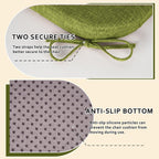 ELFJOY Chair Cushions for Dining Chairs Non Slip Chair Pads Set of 4 Seat Cushions with Ties Indoor 16.7" x 16" Green