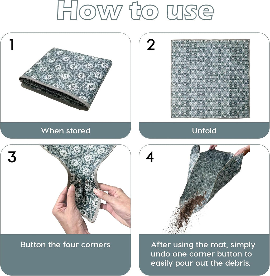 Heavy-Duty Waterproof – Indoor Plant Transplanting & Mess Control Mat, Thick Succulent Potting Tray for Soil Change, Spill-Proof Gardening & Pet Grooming Mat (M - 29.5" X 29.5")