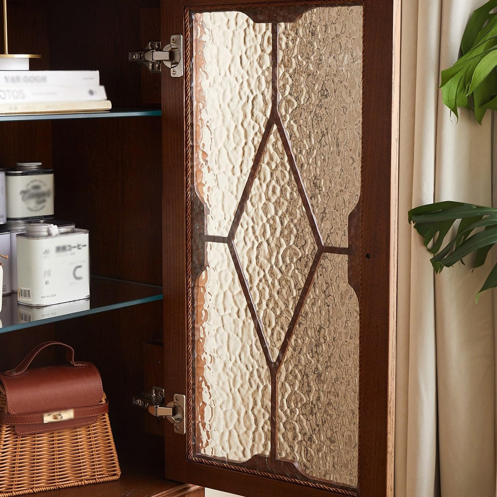Entryway Cabinet Solid Wood Dining Sideboard Living Room Storage Cabinet Wall Wine Display Cabinet Sideboard Storage Cabinet