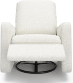 Graco Teddi Power Recliner Swivel Glider, Electronic Power Recline, Oeko-TEX 100 Certified, USB-A & USB-C Charger, Premium Cushioning & Comfort – (Ivory Boucle)