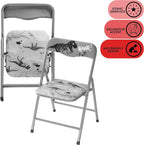 Heritage Kids Dinosaur 3 Piece Table and Chair Set, Grey