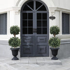 3Ft-35'' Artificial Boxwood Double Ball Topiary Trees,2PACK Faux Topiaries Tree Store Garden Indoor&Outdoor for Porch Home Decor