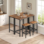 MAHANCRIS Narrow Bar Table, 63-Inch Pub Table for Dining Room, Counter Bar Tables with Sturdy Metal Frame, Connectable Bar Table, Multifunctional Console Table, Rustic Brown BTHR1601