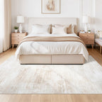 Tosuoka 6x9 Area Rugs for Living Room Bedroom, Beige Rug Washable Abstract Soft Modern Rugs Neutral Rug Non-Slip Low Pile Indoor Carpet for Nursery Dining Room Home Office