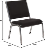 BizChair 950 lb. Rated Black Fabric Bariatric Medical Reception Chair