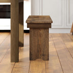 Flash Furniture Hercules Series 40" x 12" Commercial Grade Rustic Solid Pine Folding Bench, Antique Farmhouse Dining Bench, Seats up to 2 Adults