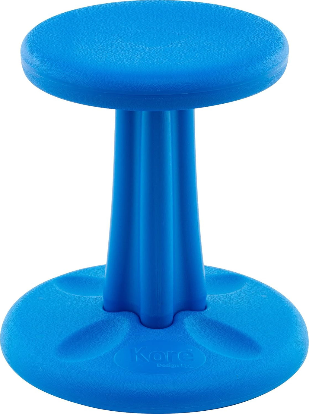 Kore Kids Wobble Stool, Flexible Seating, Ages 6-7, 14in, Blue | Wiggle chair for classroom and home boosts focus, improves posture, and provides an energy outlet; anti-tip base; Made in USA