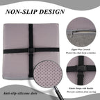 Square Bar Stool Cushions Set of 2 Non-Slip Chair Pads with Ties 2" Thick Chair Cushions with Machine Washable Cover 12" X 12" (Light Grey)