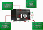 T861 Compact Depository Drop Safe With Electronic Multi-User Keypad Combination Lock with Key Backup, Black, .57 CBF Capacity
