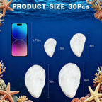 30Pcs 4"-6'' Oyster Shells for Crafts Large Oyster Shells for Crafts Christmas Ornaments Natural Oyster Shell Beach Themes Home Decor Painting Wedding