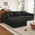 106” Modular Sectional Sofa, Cloud Sectional Couch with Deep Seat, Modern Modular L-Shape Sofa Couch with Chaise,Upholstered Boneless Couches for Living Room Bedroom No Assembly Required