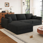 106” Modular Sectional Sofa, Cloud Sectional Couch with Deep Seat, Modern Modular L-Shape Sofa Couch with Chaise,Upholstered Boneless Couches for Living Room Bedroom No Assembly Required