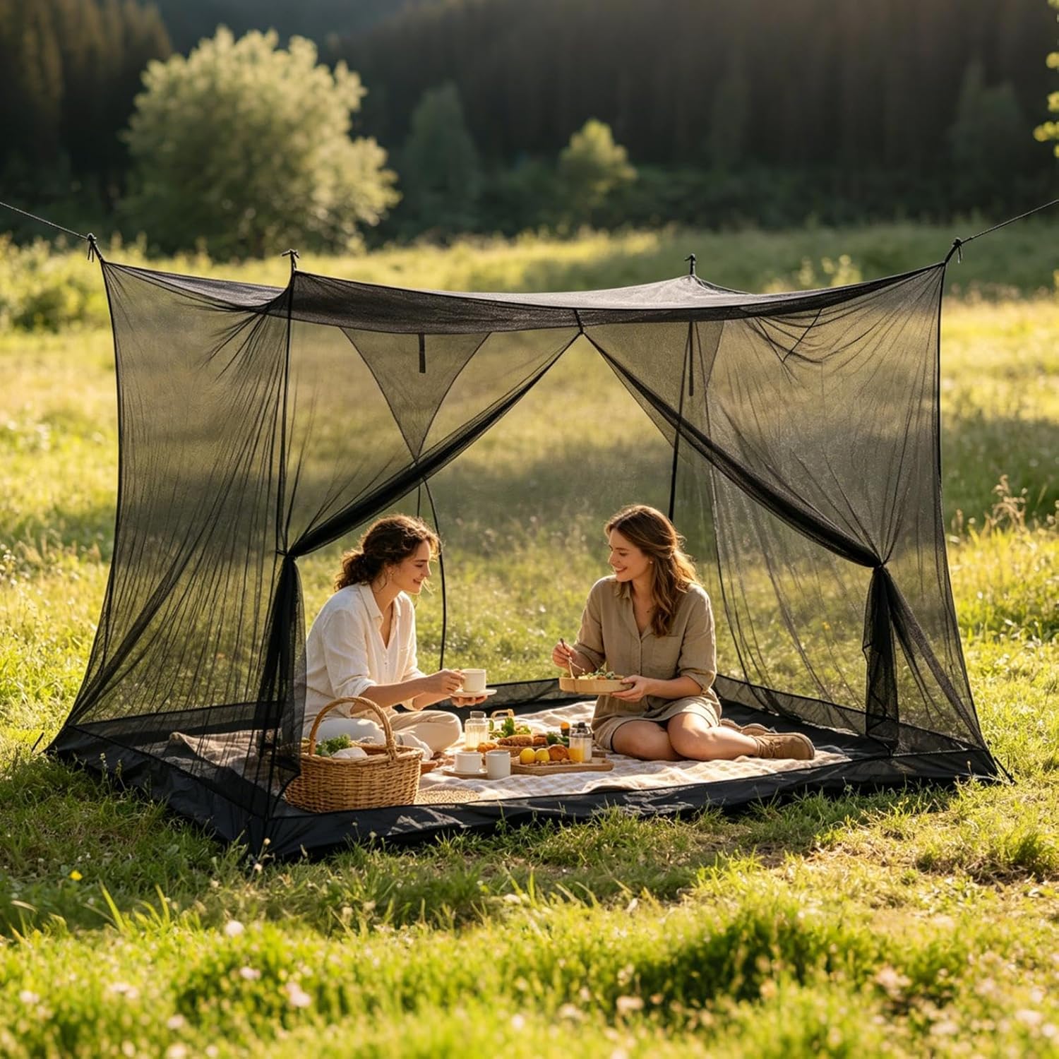 Fly Net - Durable Polyester lnsect Protection Netting, Spacious Adventure Travel Canopy, essentiaI Climber Sleeping Bed Cover, Easy Setup Relaxation Enclosure | for Home Yard Indoor Outdoor Use