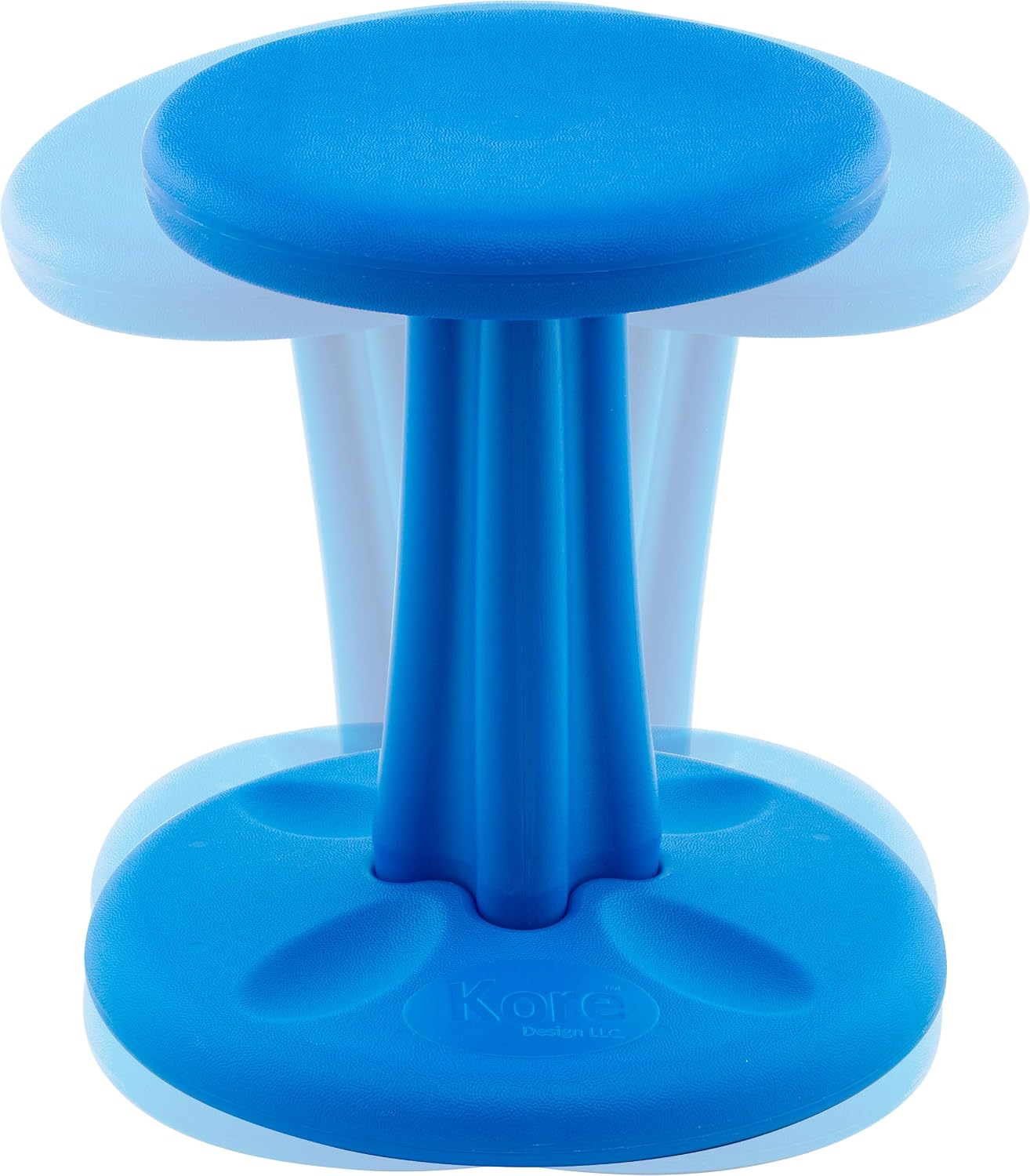 Kore Kids Wobble Stool, Flexible Seating, Ages 6-7, 14in, Blue | Wiggle chair for classroom and home boosts focus, improves posture, and provides an energy outlet; anti-tip base; Made in USA