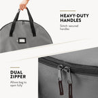ZOBER 2 Pack Oxford Christmas Wreath Storage Container 24 Inch - Wreath Bag for Artificial Wreaths Box - Waterproof Fabric, Dual Zippered Wreaths Storage Bag With Strong Durable Handles - Gray