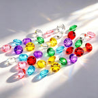 HDCRYSTALGIFTS 36pcs 0.8'' Multi-Color Art Glass Diamonds Crystal Gems Vase Fillers Wedding Table Scattering Gemstones Christmas Party Decorations