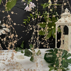 TeaSu 12pcs Pearl String, for Wedding Centerpiece, Vase Filler and Decor for Floating Candles (Champagne Gold)
