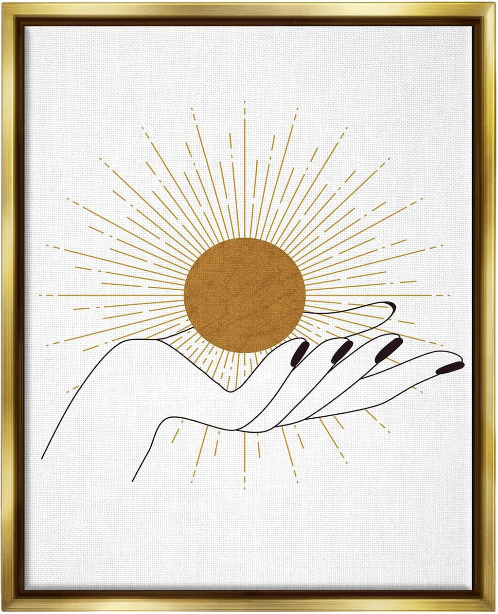 Stupell Industries Hand Holding Deco Inspired Sun with Rays, Design by JJ Design House LLC